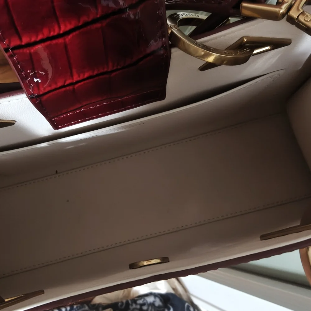 Mac Duggal Croc Crossbody Handbag New - Picture 6 of 12